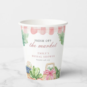 Fresh Off The Market Bridal Shower Paper Cups