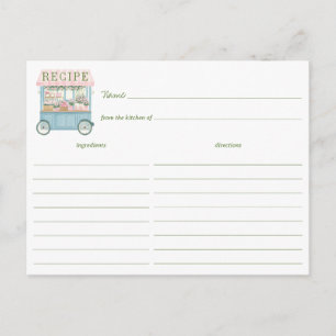 Fresh Off The Market Bridal Shower Recipe Card
