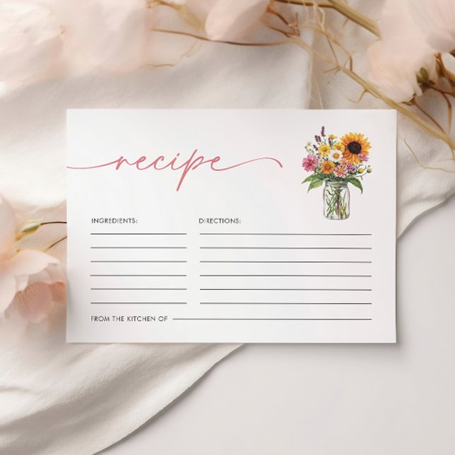 Fresh Off the Market Bridal Shower Recipe Enclosure Card (Fresh Off the Market Bridal Shower Recipe Enclosure Card)