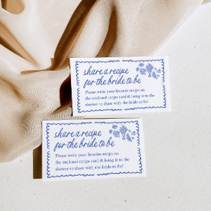 Fresh Off The Market Bridal Shower Recipe Request Enclosure Card