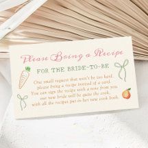 Fresh Off the Market Bridal Shower Recipe Request