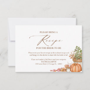 Fresh Off The Market Bridal Shower Recipe Request  Invitation