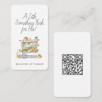 Fresh Off The Market Bridal Shower Registry Enclosure Card