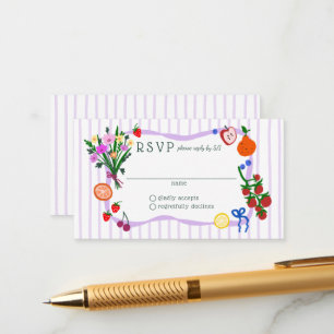 FRESH OFF THE MARKET Bridal Shower Reply RSVP Enclosure Card