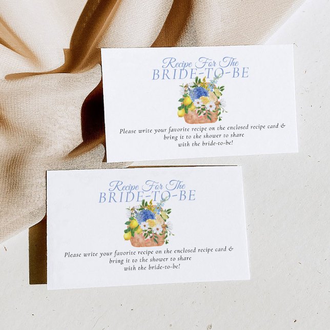Fresh Off The Market Bridal Shower Share A Recipe Enclosure Card (Creator Uploaded)