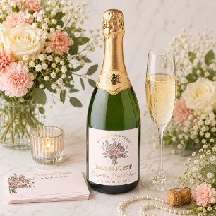 Fresh Off the Market Bridal Shower Sparkling Wine Label