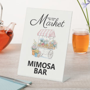 Fresh Off The Market Bridal Shower Tabletop Sign