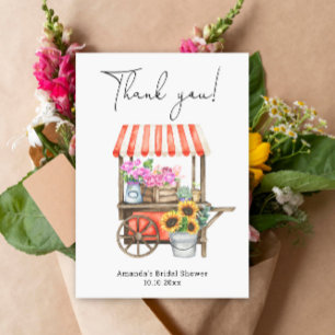 Fresh Off the Market Bridal Shower Thank you Card