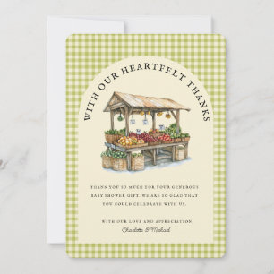 Fresh Off the Market Bridal Shower Thank You Card 