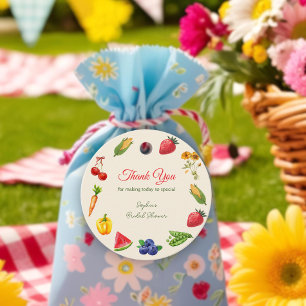 Fresh Off the Market Bridal Shower Thank You Favour Tags