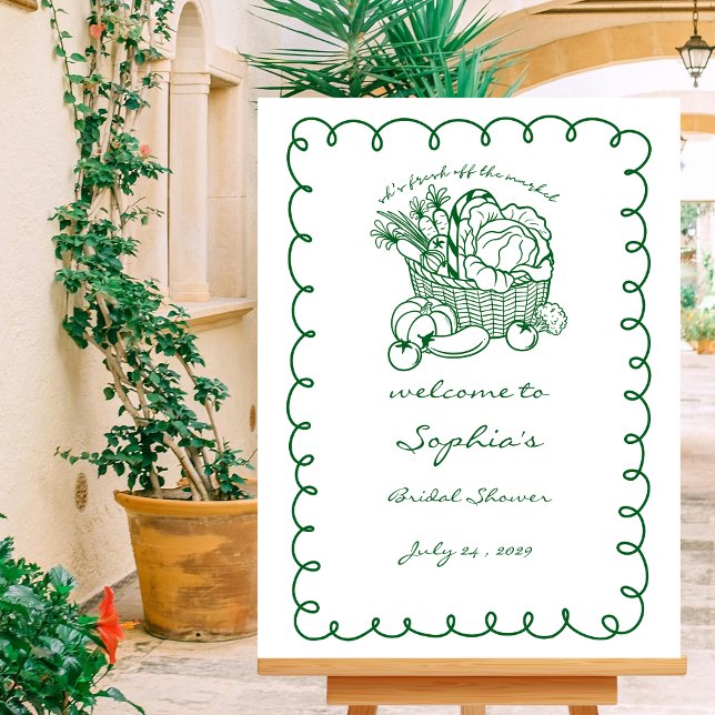 Fresh Off The Market Bridal Shower Welcome  Poster (Creator Uploaded)