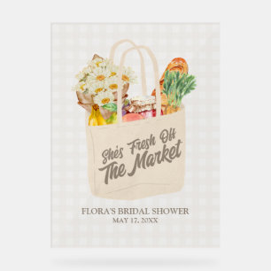 Fresh Off the Market Bridal Shower Welcome Sign