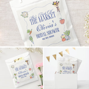 Fresh Off the Market Bridal Shower Whimsical  Favour Bag