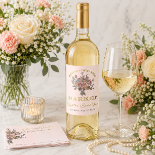 Fresh Off the Market Bridal Shower Wine Label