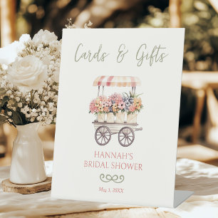 Fresh off the Market Cards and Gifts Bridal Shower Pedestal Sign