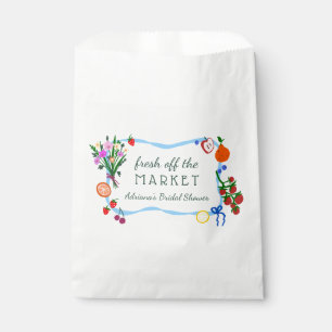 FRESH OFF THE MARKET Cute Custom Bridal Shower Favour Bag