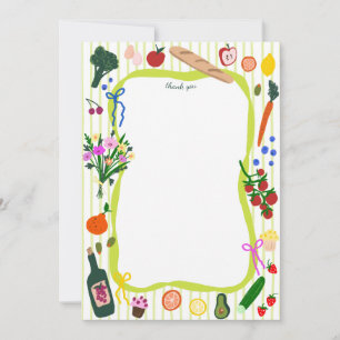 FRESH OFF THE MARKET Cute Custom Bridal Shower Thank You Card