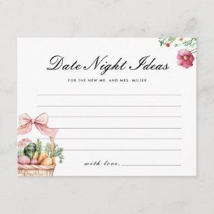 Fresh Off The Market Date Night Bridal Shower Enclosure Card