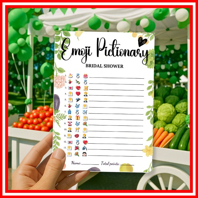 Fresh Off The Market Emoji Pictionary Bridal Game  (Creator Uploaded)