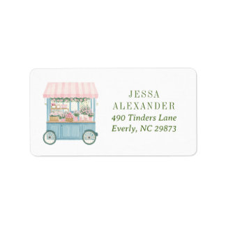 Fresh Off The Market Farmer's Bridal Shower Return Label
