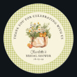 Fresh Off the Market Farmers Market Bridal Shower  Classic Round Sticker<br><div class="desc">Fresh Off the Market Farmers Market Bridal Shower Thank You Round Sticker</div>