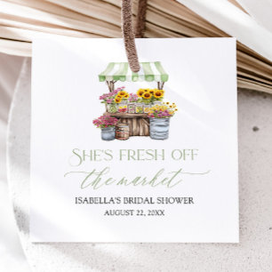 Fresh Off The Market Farmers Market Bridal Shower Favour Tags