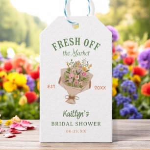 Fresh Off The Market Farmer's Market Bridal Shower Gift Tags