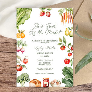 Fresh off the Market Farmer's Market Bridal Shower Invitation