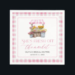 Fresh Off The Market Farmers Market Bridal Shower Napkin<br><div class="desc">Fresh Off The Market and ready to celebrate! 🛒🌸💍These charming bridal shower napkins feature soft pink wildflowers and rustic farmers market flair — the perfect addition to your fresh and feminine party setup. Ideal for cocktail hour, dessert tables, or place settings, they bring a sweet touch of country charm to...</div>
