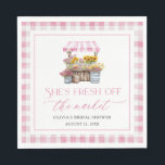 Fresh Off The Market Farmers Market Bridal Shower Napkin<br><div class="desc">Fresh Off The Market and ready to celebrate! 🛒🌸💍These charming bridal shower napkins feature soft pink wildflowers and rustic farmers market flair — the perfect addition to your fresh and feminine party setup. Ideal for cocktail hour, dessert tables, or place settings, they bring a sweet touch of country charm to...</div>