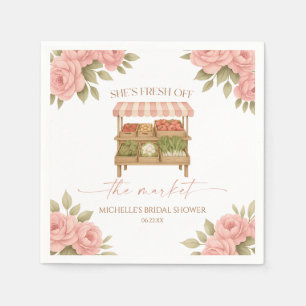 Fresh Off The Market Farmer's Market Bridal Shower Napkin