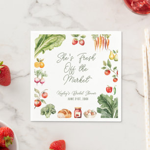Fresh off the Market Farmer's Market Bridal Shower Napkin