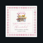 Fresh Off The Market Farmers Market Bridal Shower Napkin<br><div class="desc">Fresh Off The Market and ready to celebrate! 🛒🌸💍These charming bridal shower napkins feature soft pink wildflowers and rustic farmers market flair — the perfect addition to your fresh and feminine party setup. Ideal for cocktail hour, dessert tables, or place settings, they bring a sweet touch of country charm to...</div>