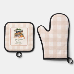 Fresh Off The Market Farmers Market Bridal Shower  Oven Mitt & Pot Holder Set