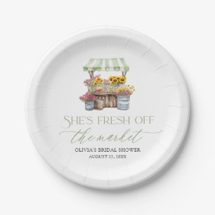 Fresh Off The Market Farmers Market Bridal Shower Paper Plate
