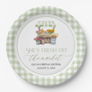 Fresh Off The Market Farmers Market Bridal Shower Paper Plate
