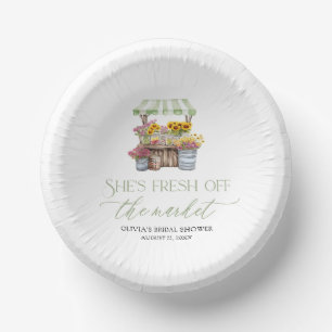 Fresh Off The Market Farmers Market Bridal Shower Paper Plate