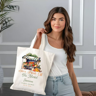 Fresh Off The Market Farmers Market Bridal Shower Tote Bag