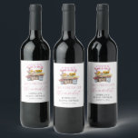 Fresh Off The Market Farmers Market Bridal Shower Wine Label<br><div class="desc">Fresh Off The Market and ready to toast! 🛒🍷Add a sweet, rustic touch to your bridal shower bottles with this charming wine label, featuring soft pink wildflowers and vintage farmers market flair. Whether you're gifting wine, sparkling juice, or bubbly favours, this label turns any bottle into a beautiful keepsake. 🌸💐...</div>