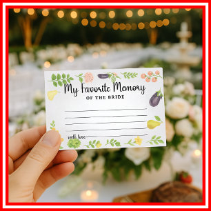 Fresh Off The Market Favourite Memory of Bride Gam Enclosure Card