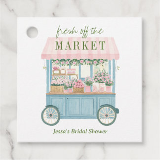 Fresh Off The Market Floral Farmer's Bridal Shower Favour Tags