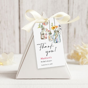 Fresh Off The Market Floral Jar Bridal Shower Gift Tags