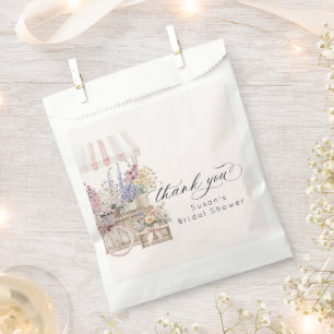Fresh Off the Market Flower Cart Bridal Shower Favour Bag