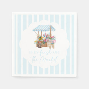 Fresh off the Market Flower Cart Bridal Shower Napkin