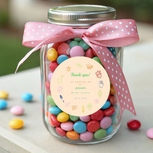 Fresh Off The Market Hand Drawn Bridal Shower  Classic Round Sticker