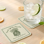 Fresh Off The Market Hand Drawn Bridal Shower Square Paper Coaster<br><div class="desc">Add a fun finishing touch with this Fresh Off The Market Hand Drawn Bridal Shower Party Coaster. Featuring charming illustrated details and playful market-inspired style,  it’s perfect for protecting tables in style.</div>