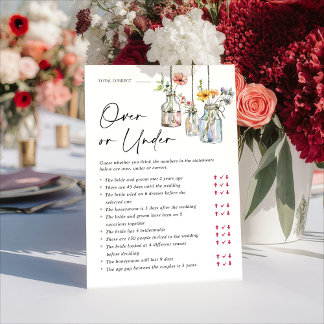 Fresh Off The Market Over or Under Game Card