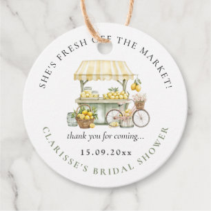 Fresh Off The Market Summer Citrus Bridal Shower Favour Tags