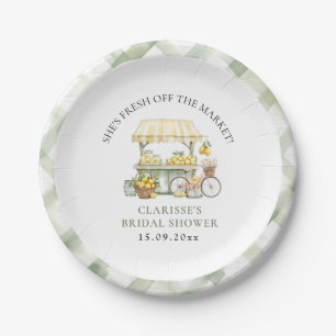 Fresh Off The Market Summer Citrus Bridal Shower Paper Plate