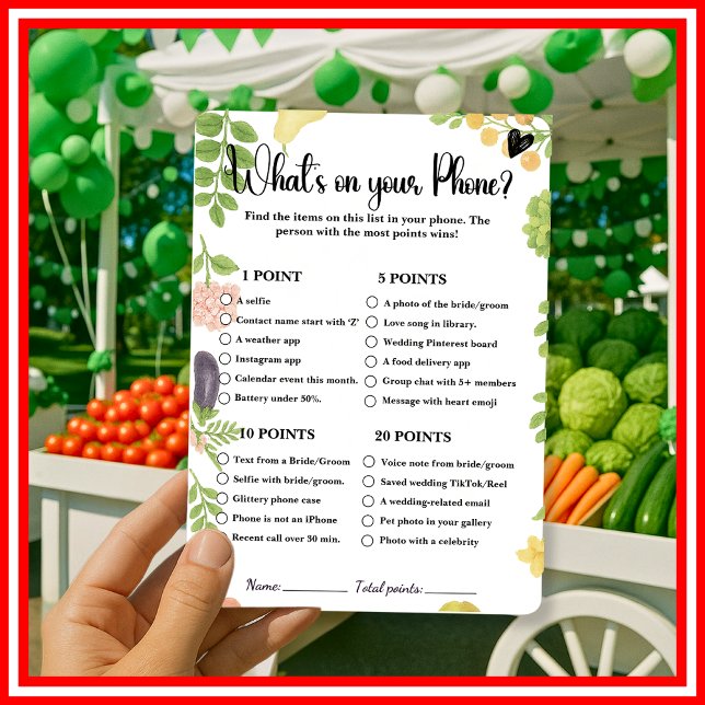 Fresh Off The Market Whats On Your Phone Game  (Creator Uploaded)